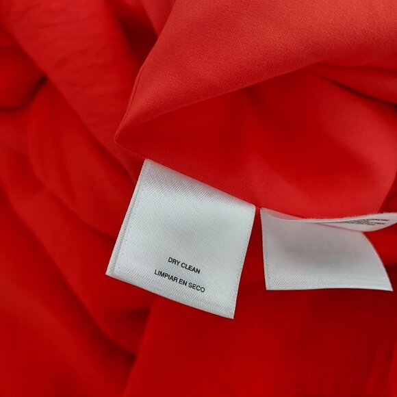 Anne Klein Sleeveless Flutter Collar Orange Dress Size 16 - Picture 6 of 11